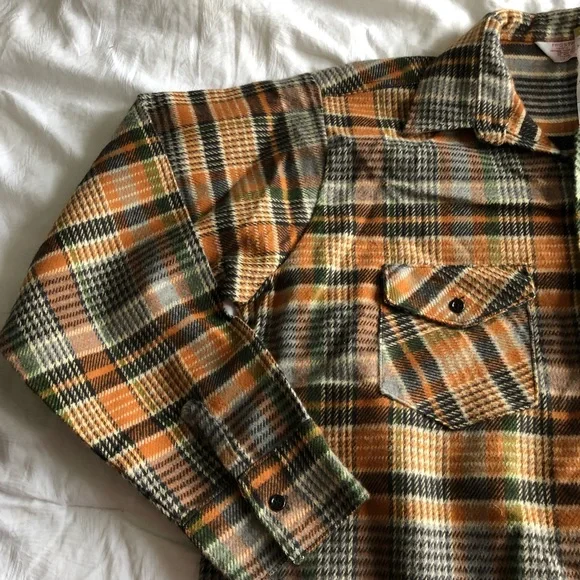 Vintage Frostproof Plaid Cotton Flannel Button Down Shirt Shacket - Picture 7 of 11